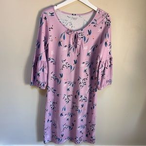 Garnet Hill ~ Sundown Knit Sleep Gown in Lavender Field Floral size Small